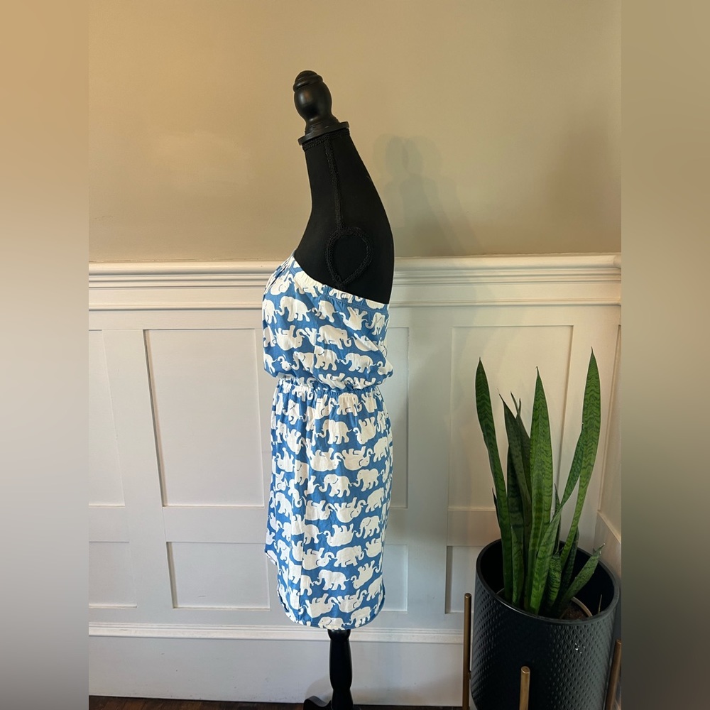 Lilly Pulitzer Blue Tusk In Sun Windsor Strapless Dress - Picture 7 of 10